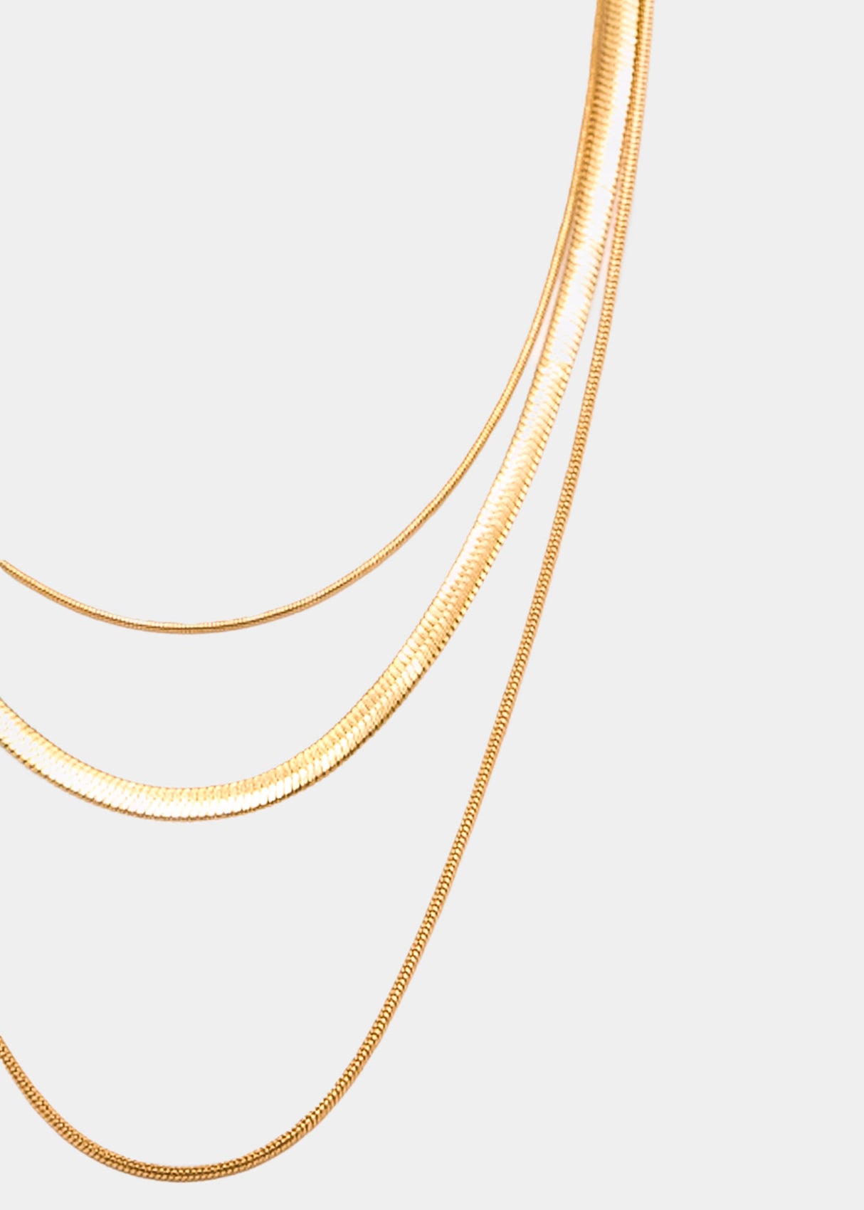 Halskette im Layering Design - gold