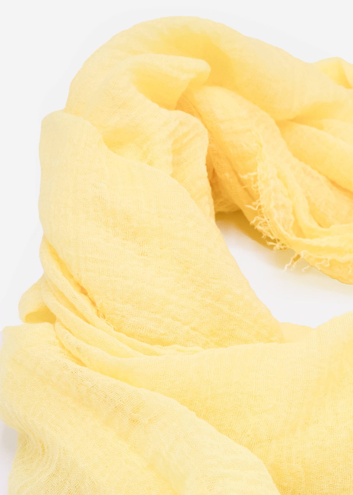 Musselin Schal, gelb