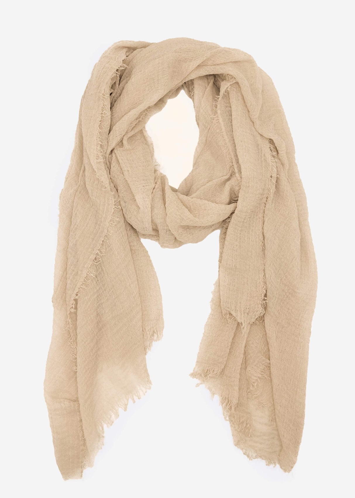 Musselin Schal, beige