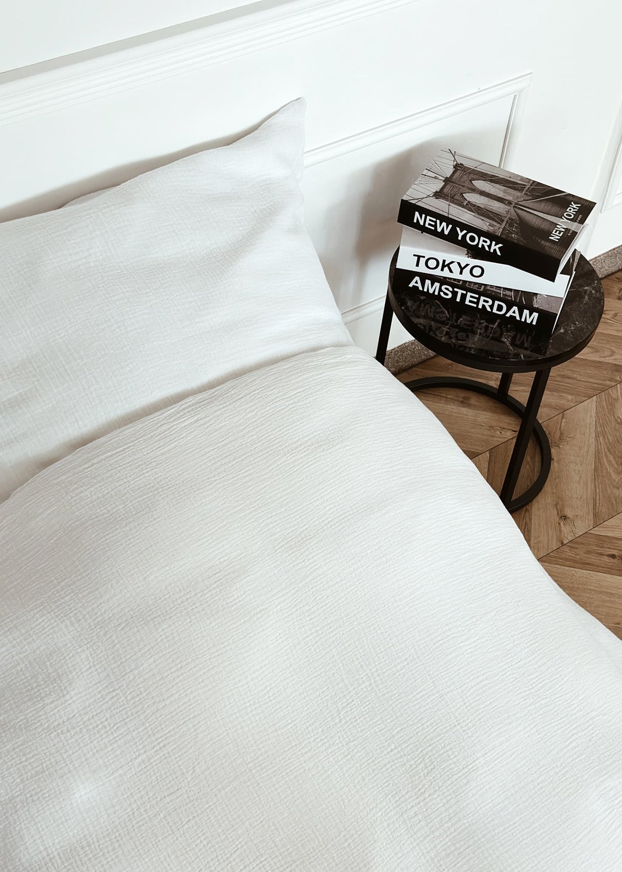 Musselin Bettwäsche - weiß