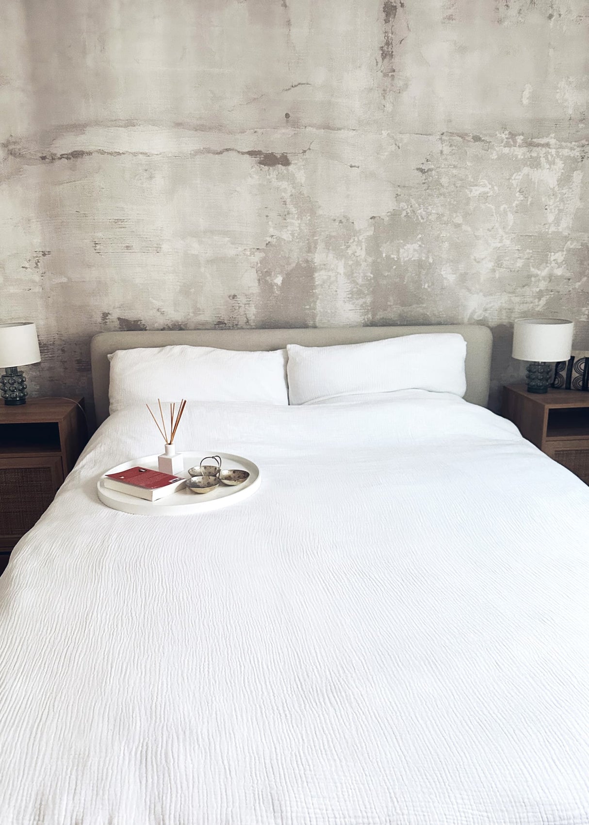 Musselin Bettwäsche - weiß