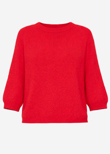 Strickoberteil mit Alpaka- rot