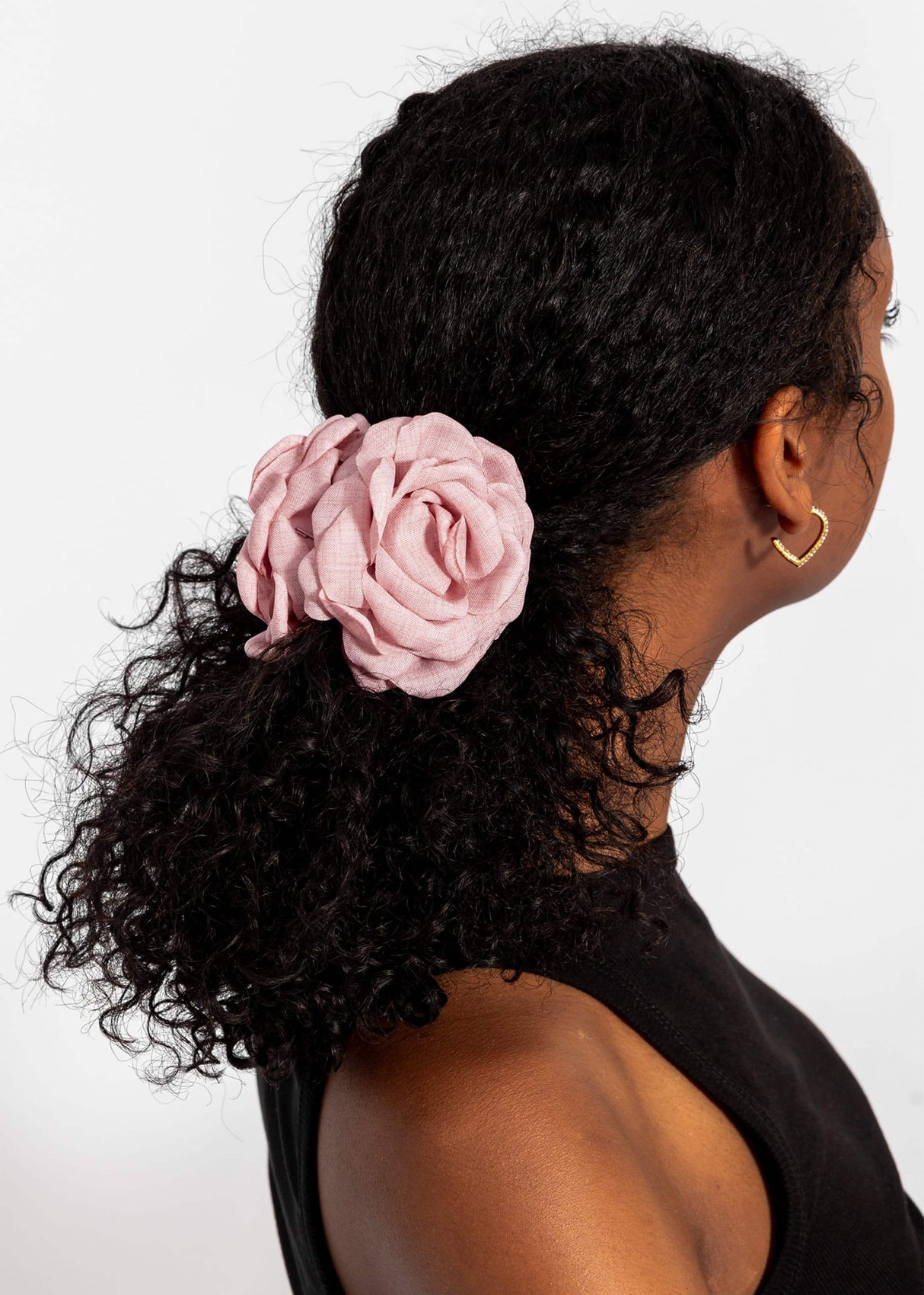 Flower hair clip - pink