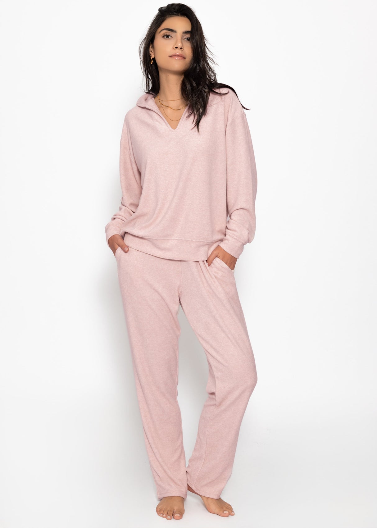 Frottee Sweater - rosa