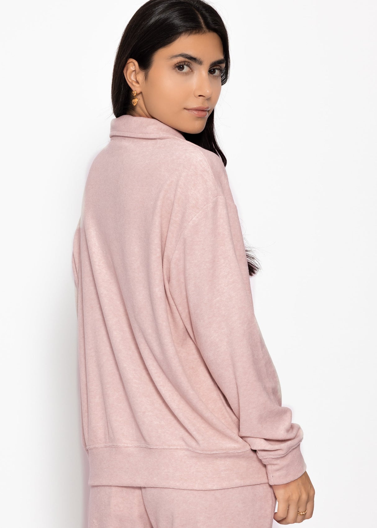 Frottee Sweater - rosa