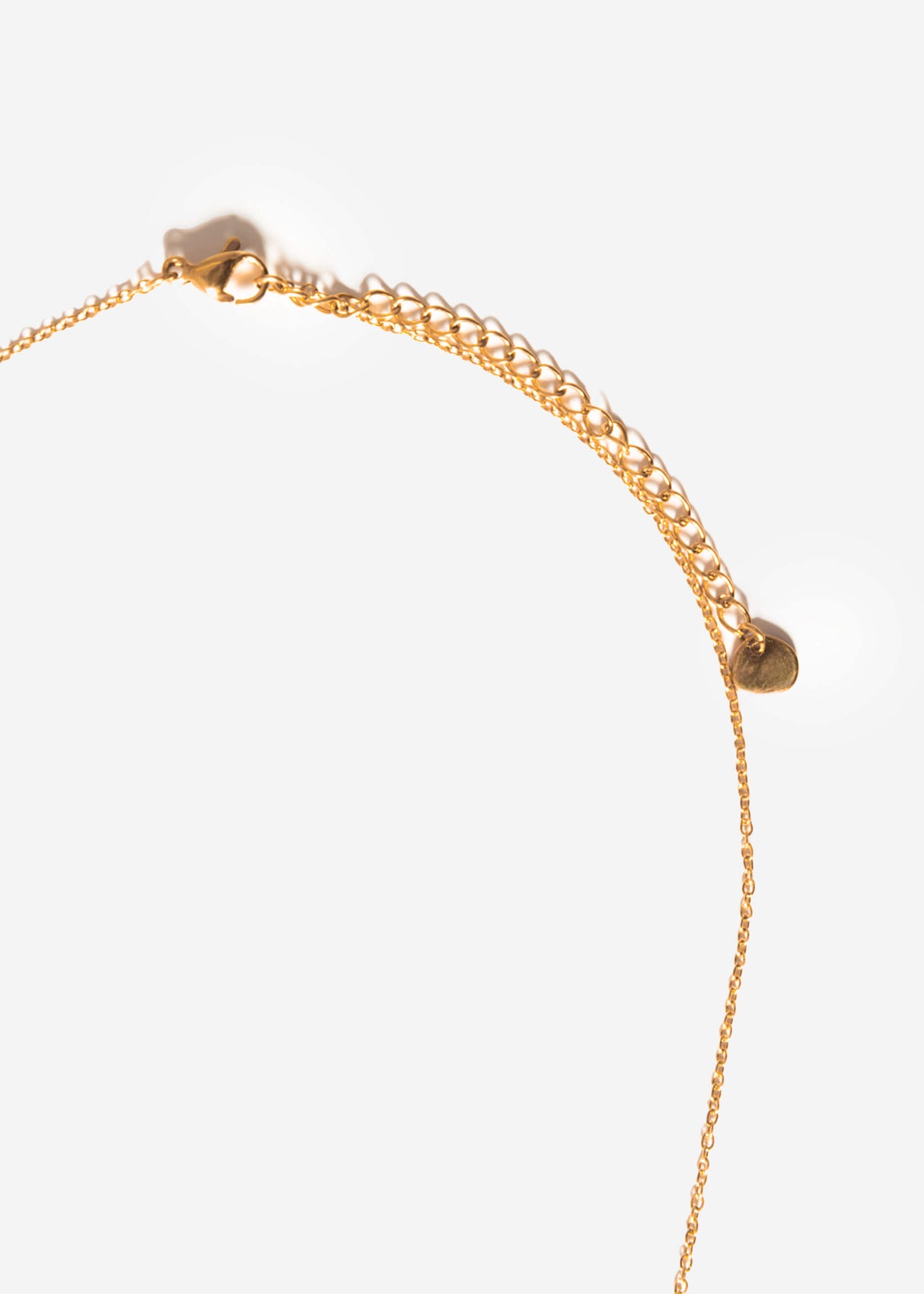 Halskette mit gehämmertem Herz - gold