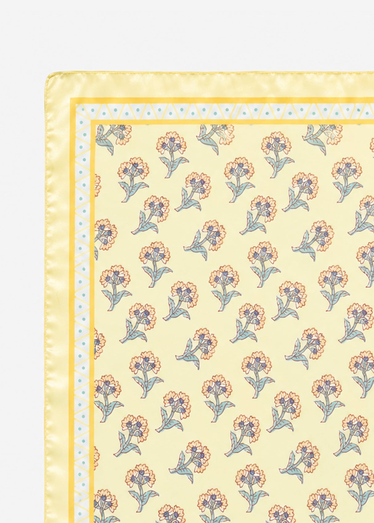 Halstuch mit Blümchen-Print - gelb