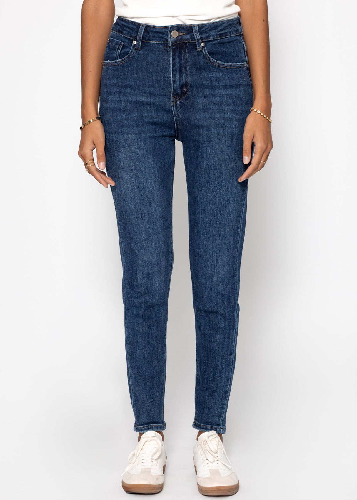 Highwaist Jeans - dunkelblau