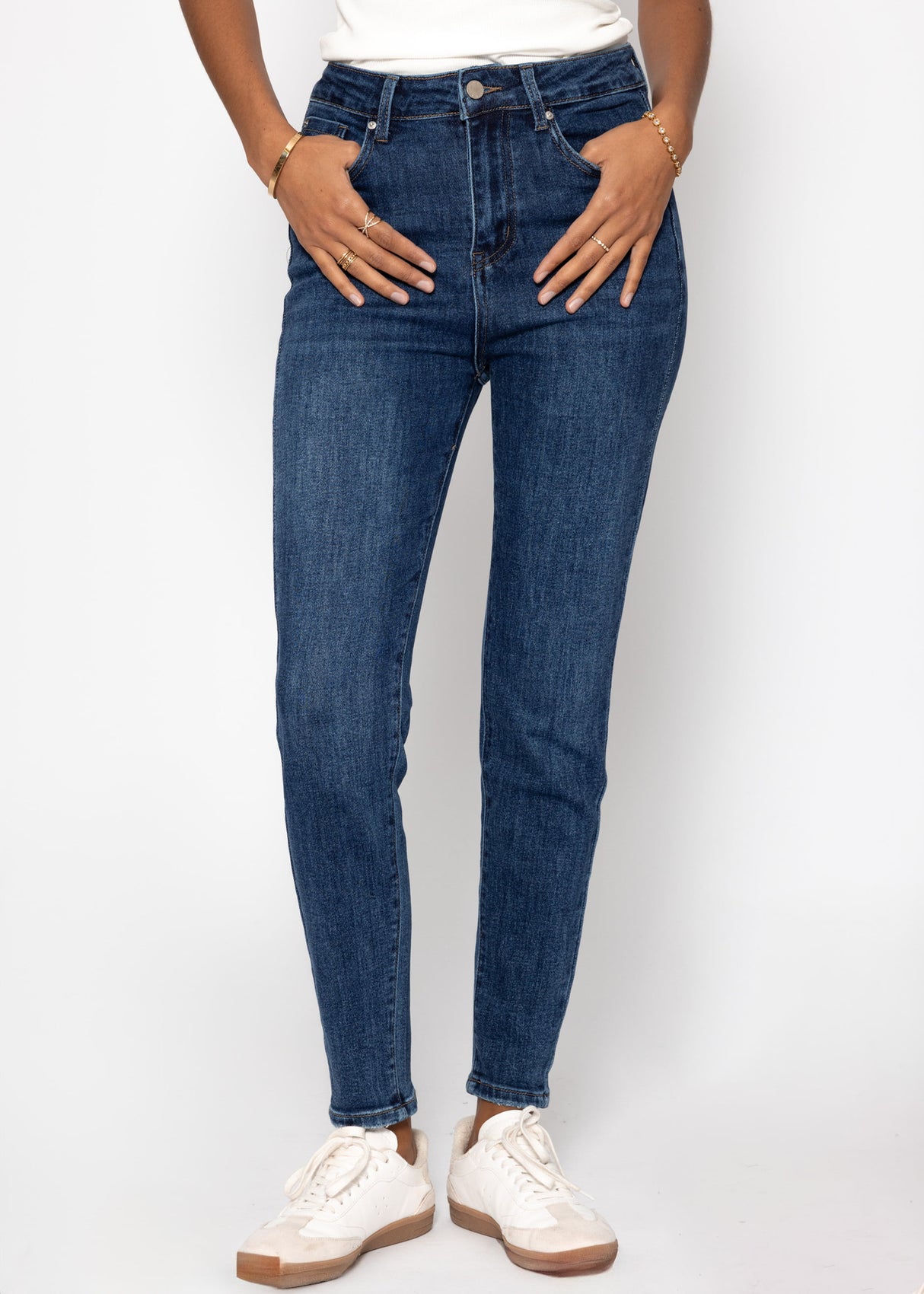 Highwaist Jeans - dunkelblau