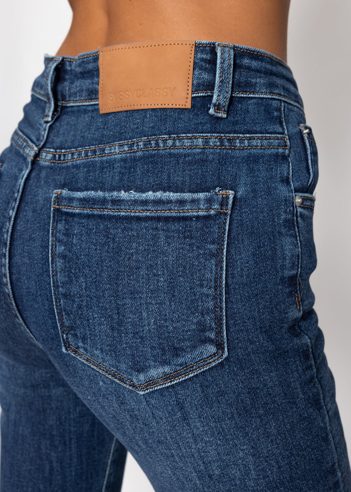 Highwaist Jeans - dunkelblau