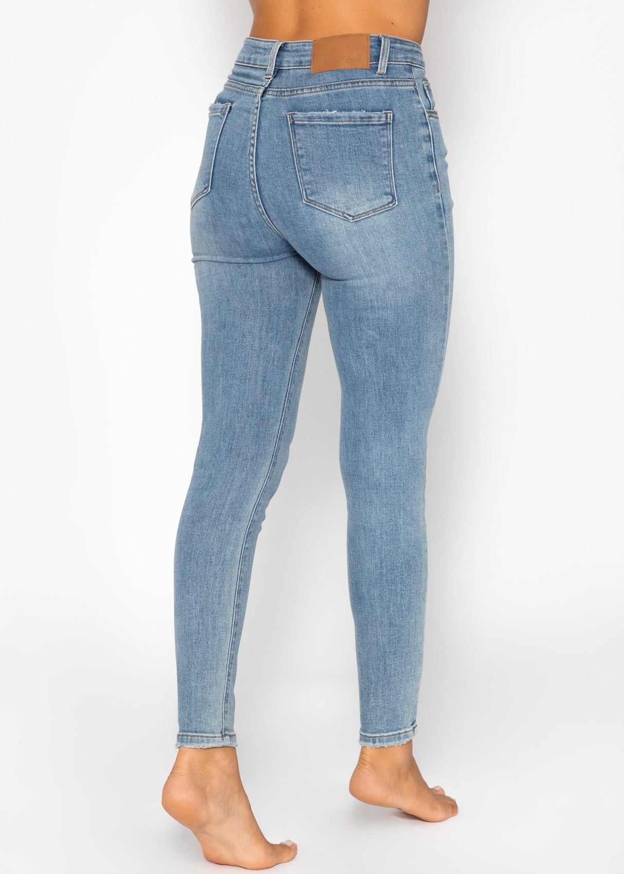 Highwaist skinny jeans - light blue