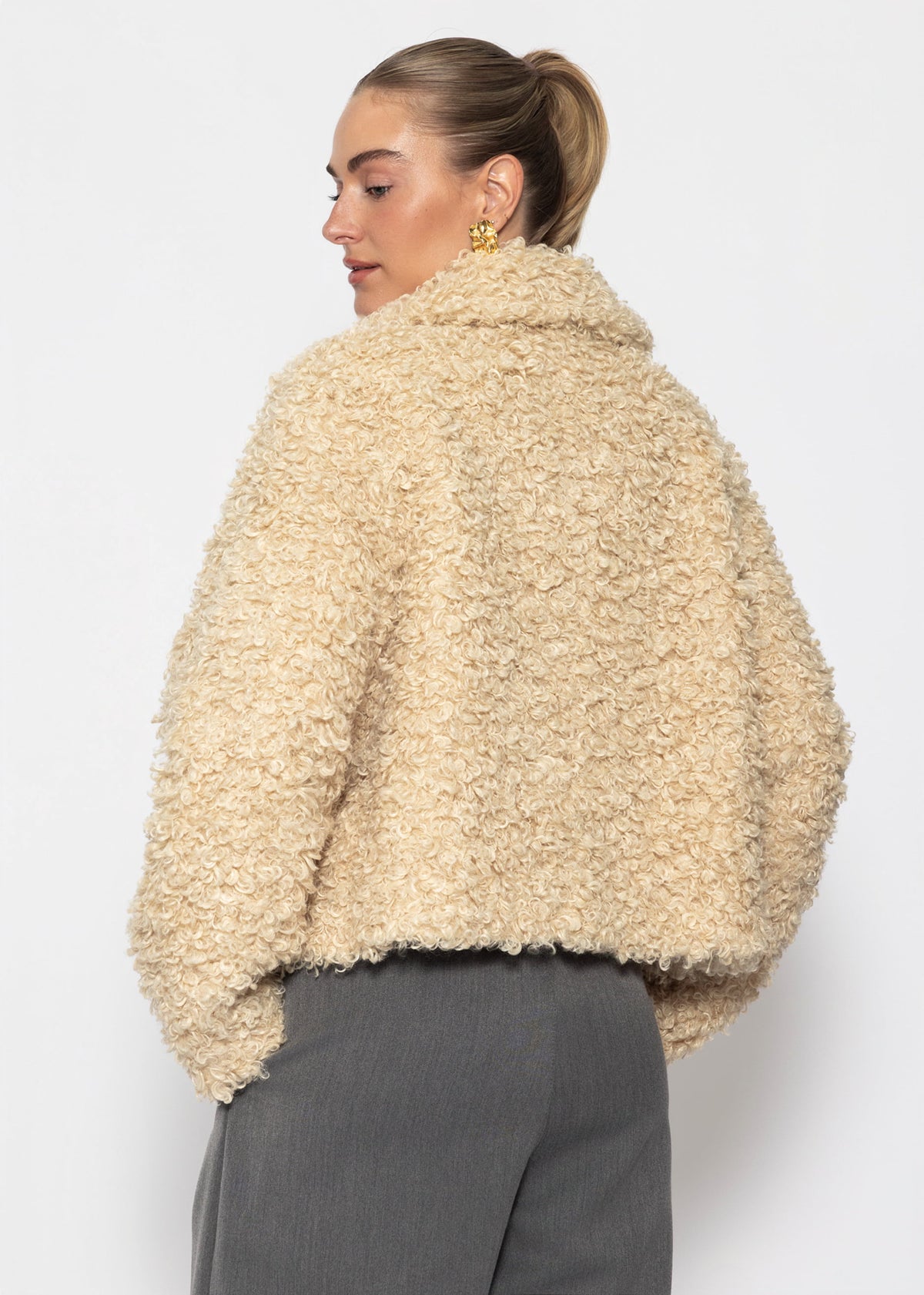 Teddy fleece jacket - off-white
