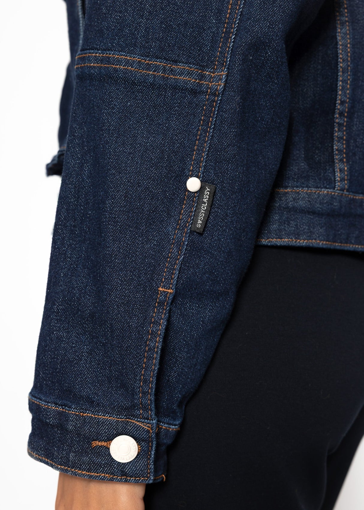 Denim jacket with patch pockets - dark blue