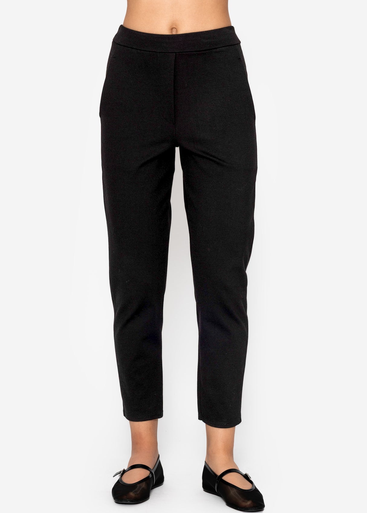 Jersey chinos, black