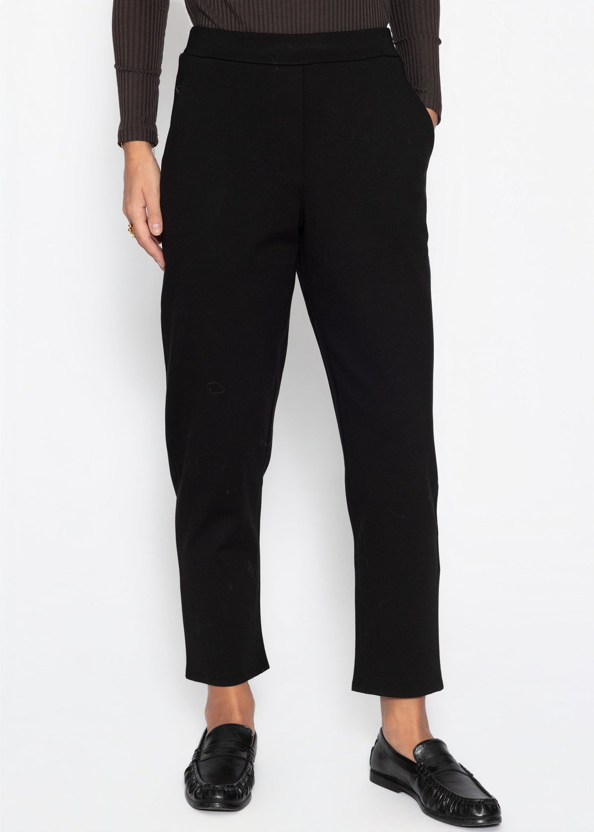 Jersey Chinos - schwarz