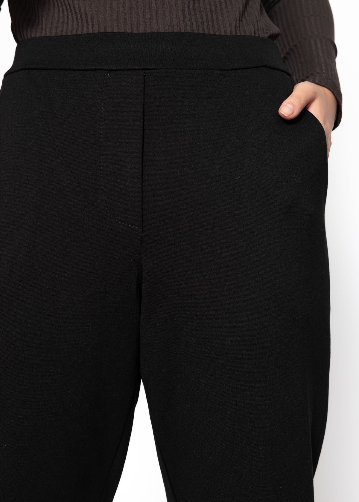 Jersey Chinos - schwarz