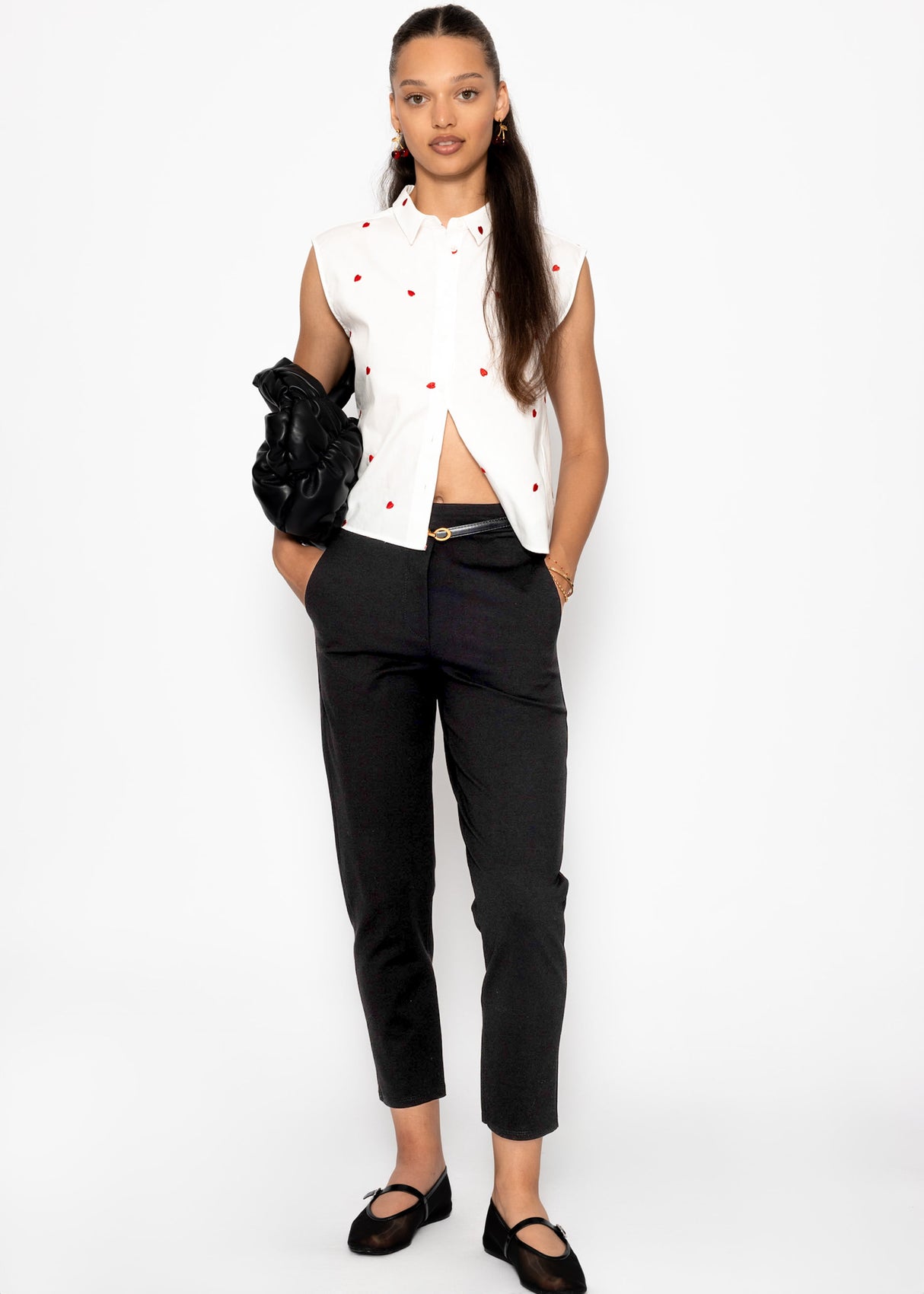 Jersey chinos, black