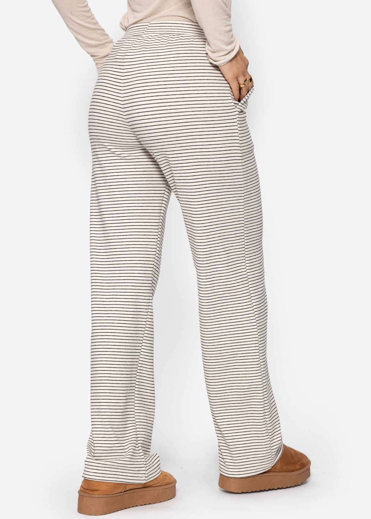 Loungewear Hose mit Streifen - offwhite