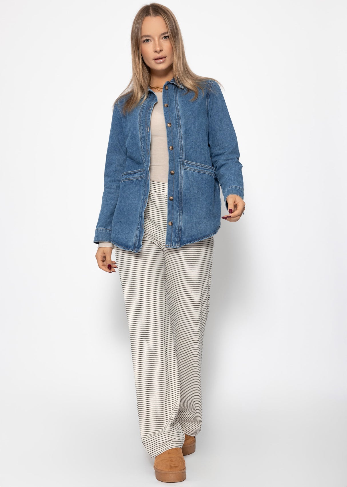 Loungewear Hose mit Streifen - offwhite