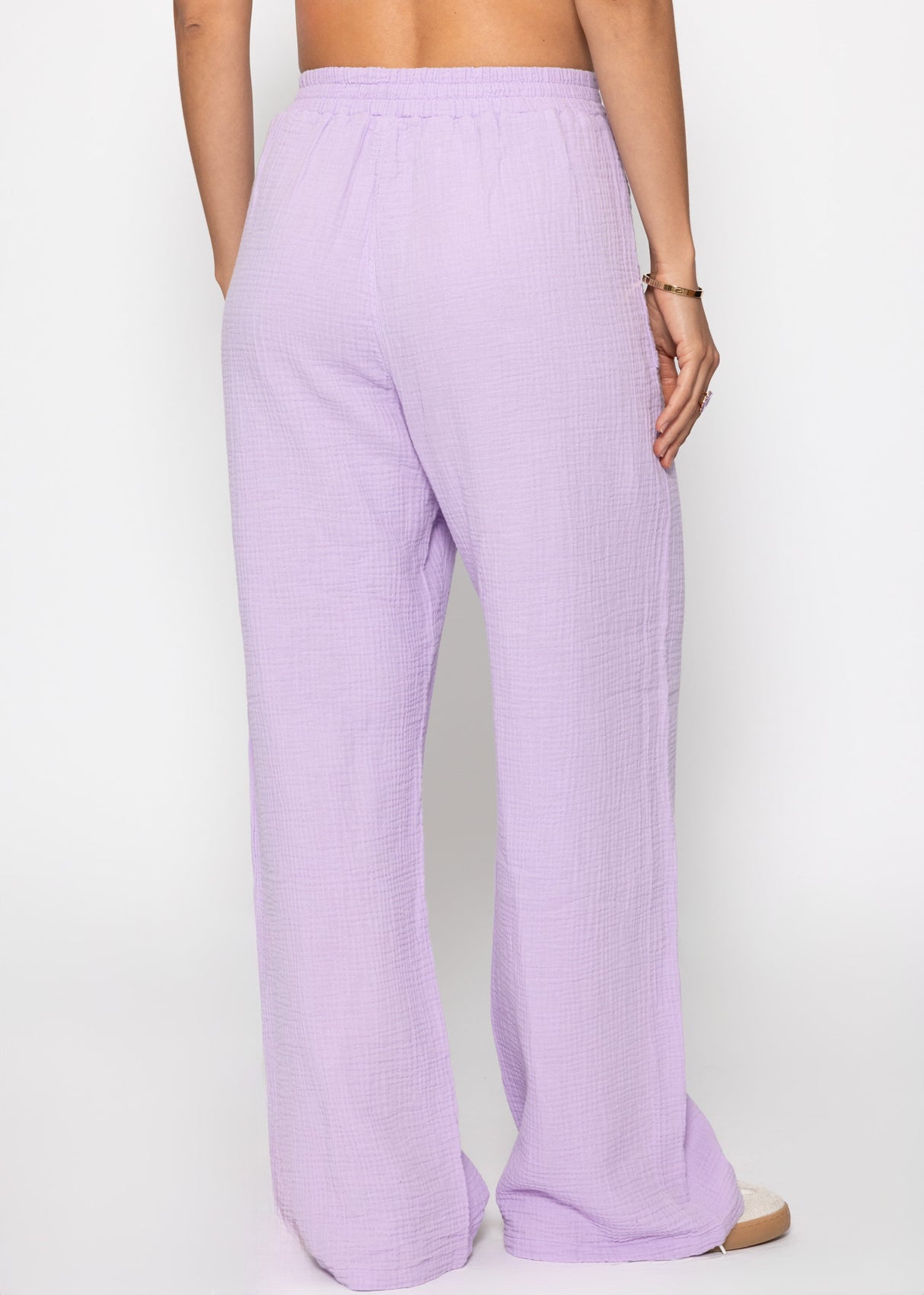 Musselin Hose - flieder