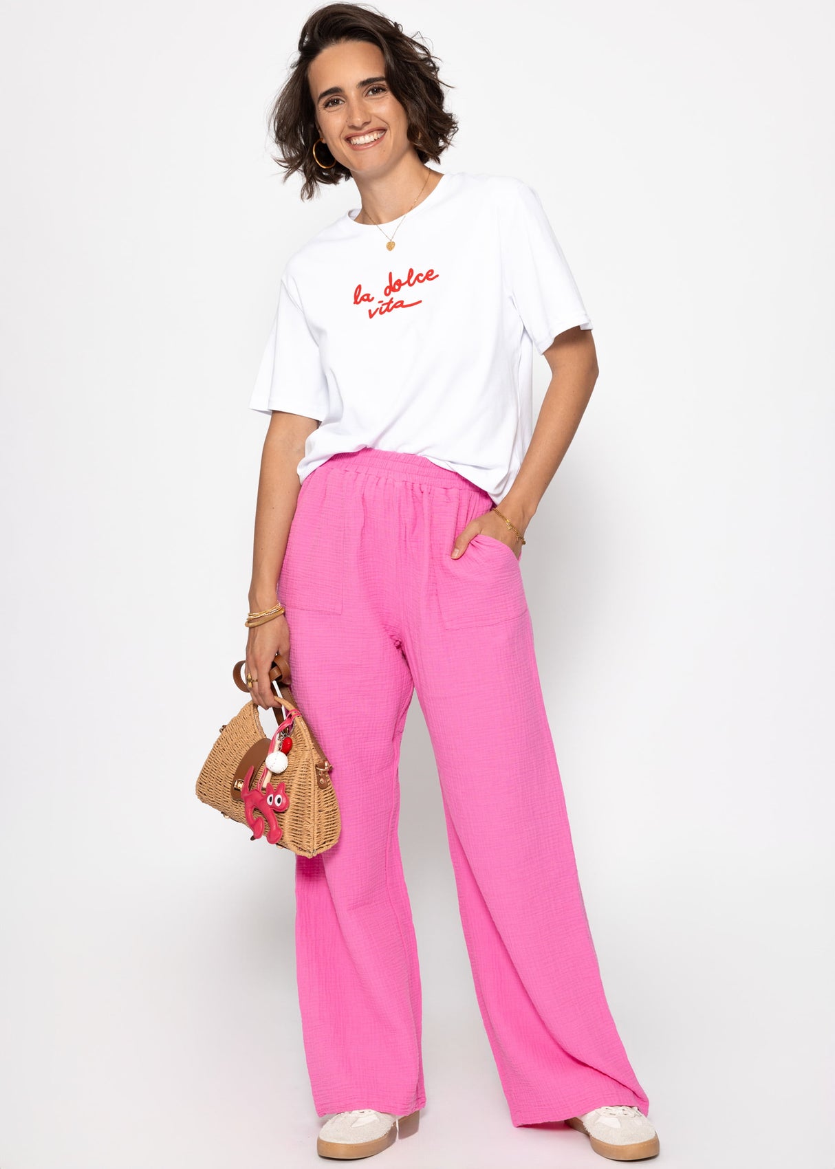 Musselin Hose - pink