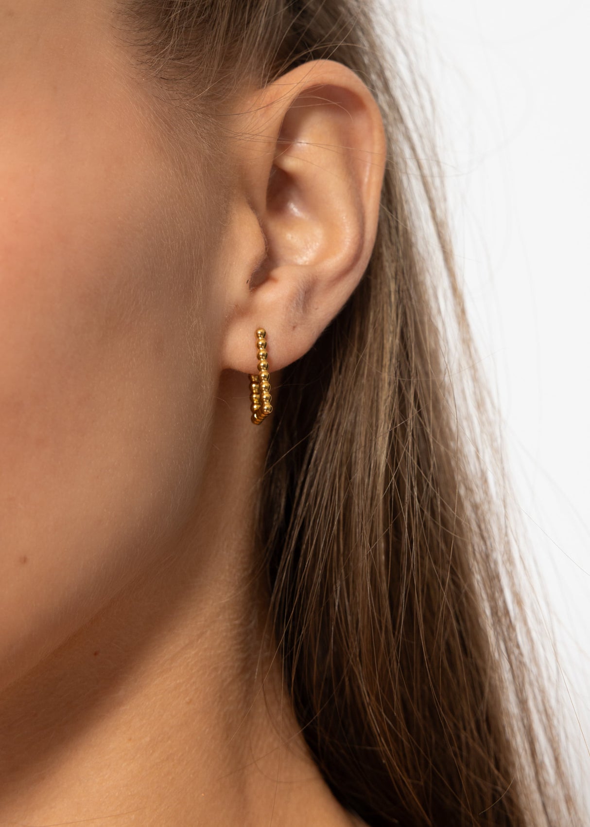 Ohrstecker mit Kügelchen - gold