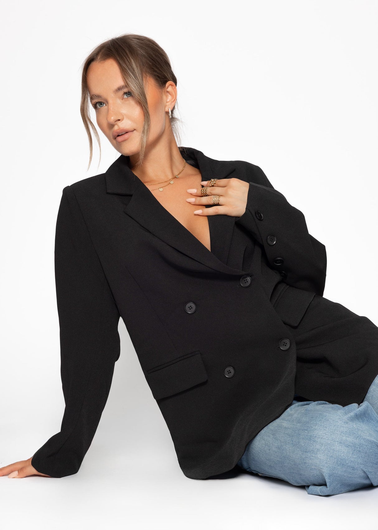 Oversize blazer - black