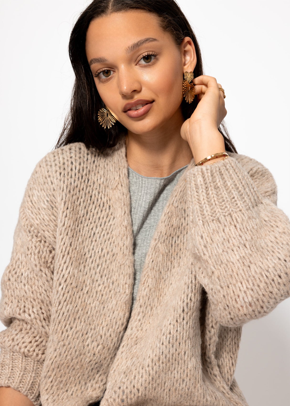 Oversized cardigan - beige