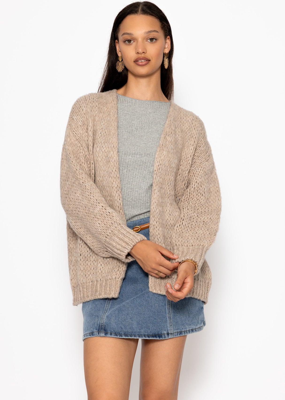 Oversized cardigan - beige