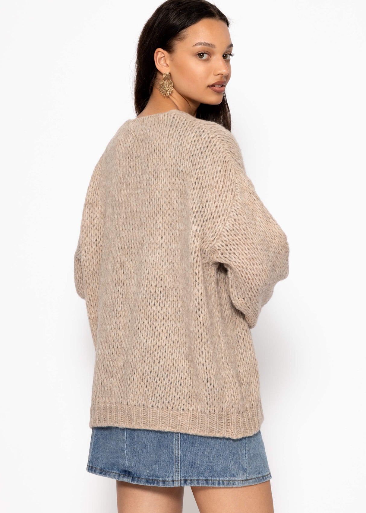 Oversized cardigan - beige