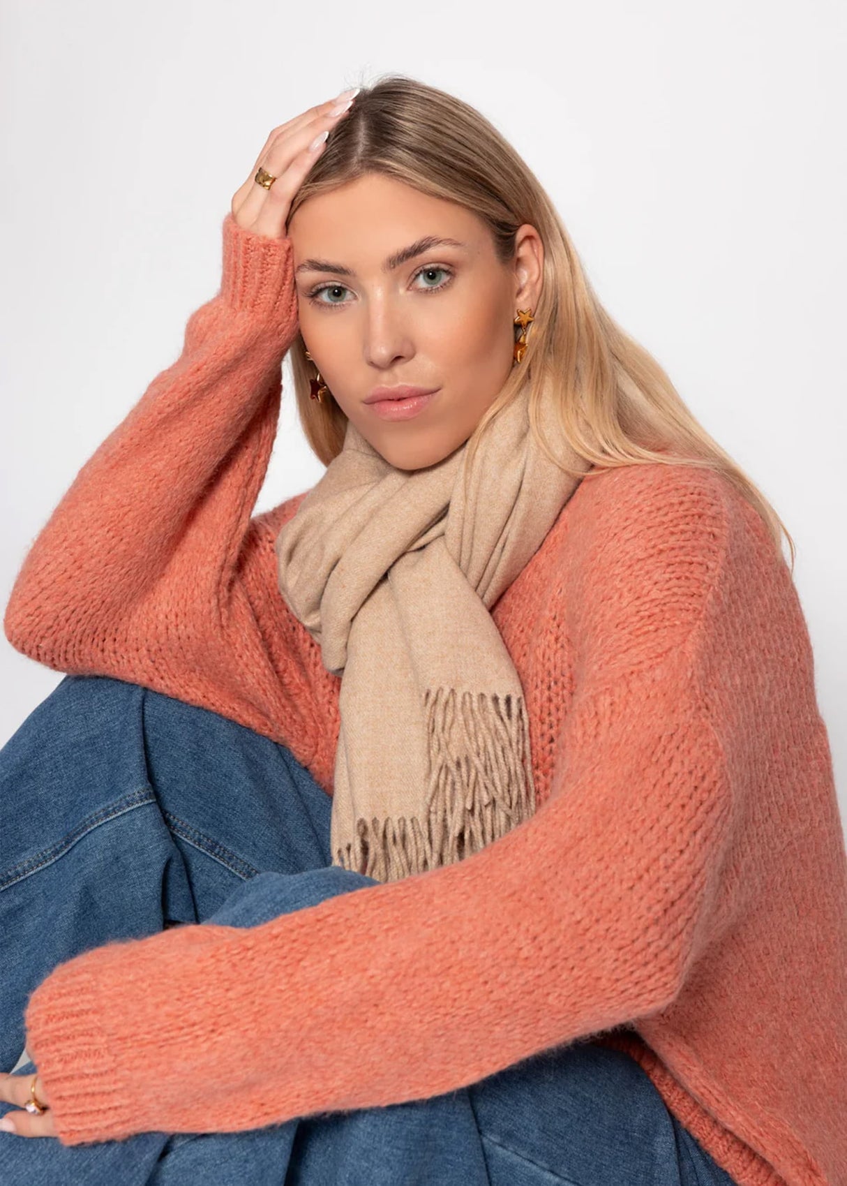 Softer Schal mit Kaschmir - beige