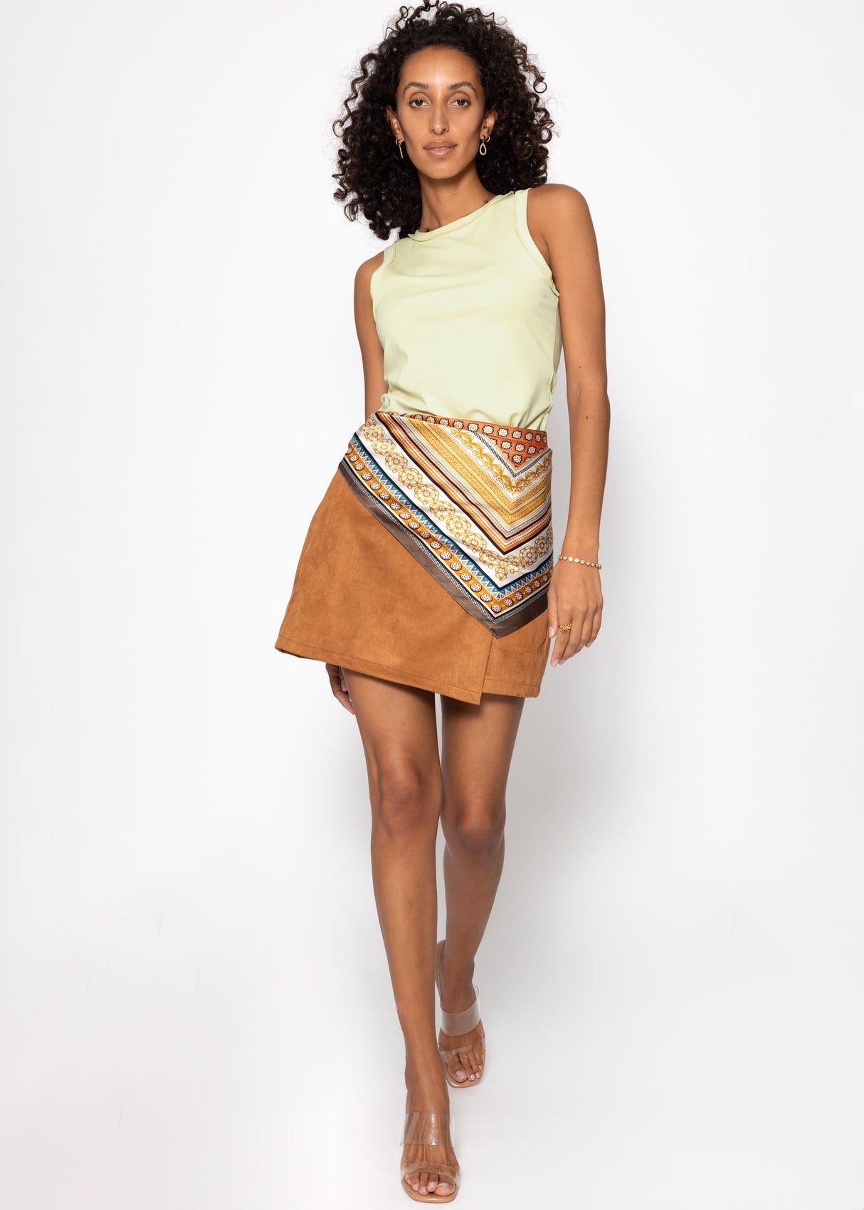 Tank top with outer seams - pistachio green