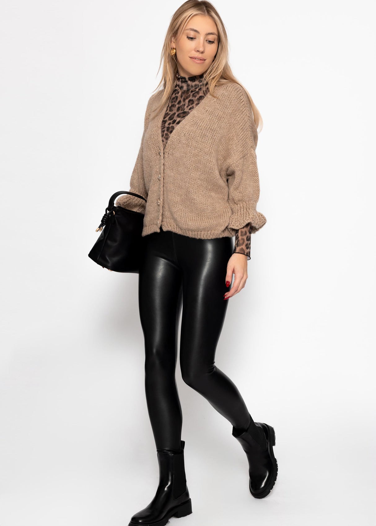 Thermo Leggings, schwarz