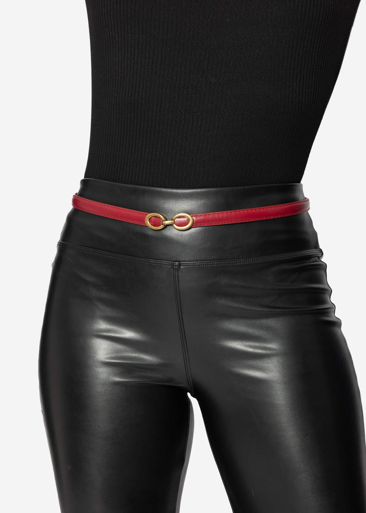 Adjustable belt - burgundy