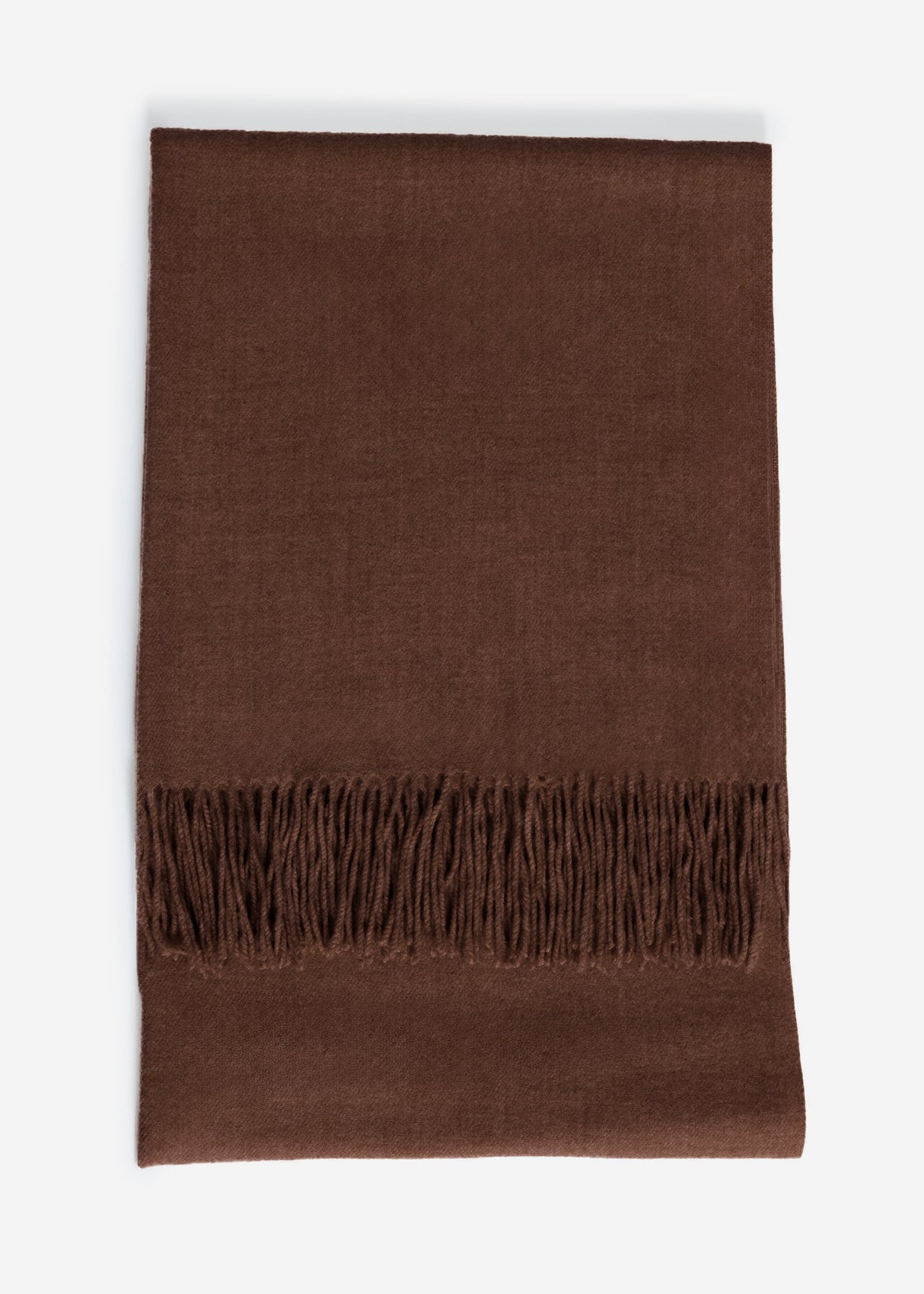Weicher Schal aus Viskose und Woll-Mix - dunkelbraun