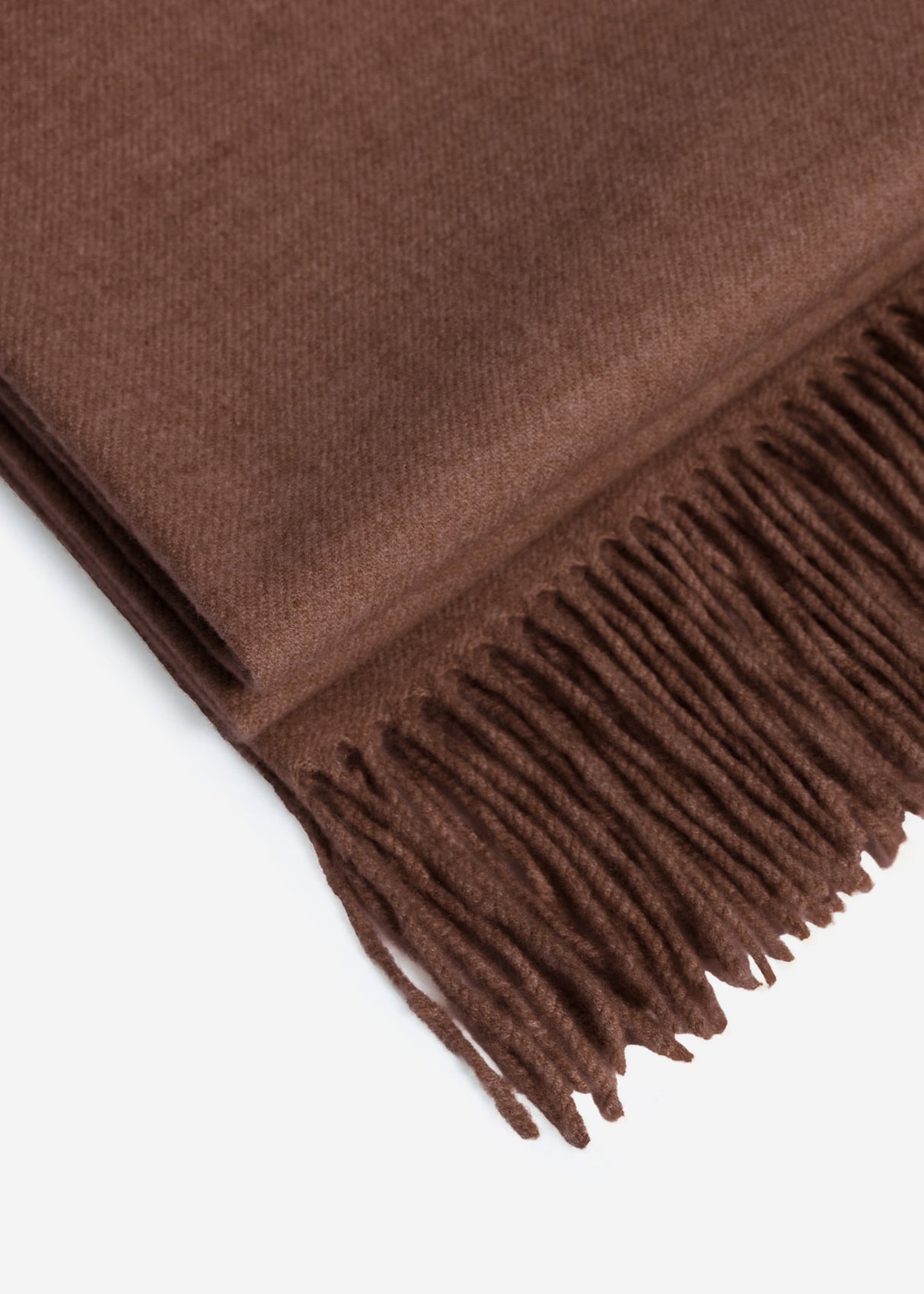 Weicher Schal aus Viskose und Woll-Mix - dunkelbraun