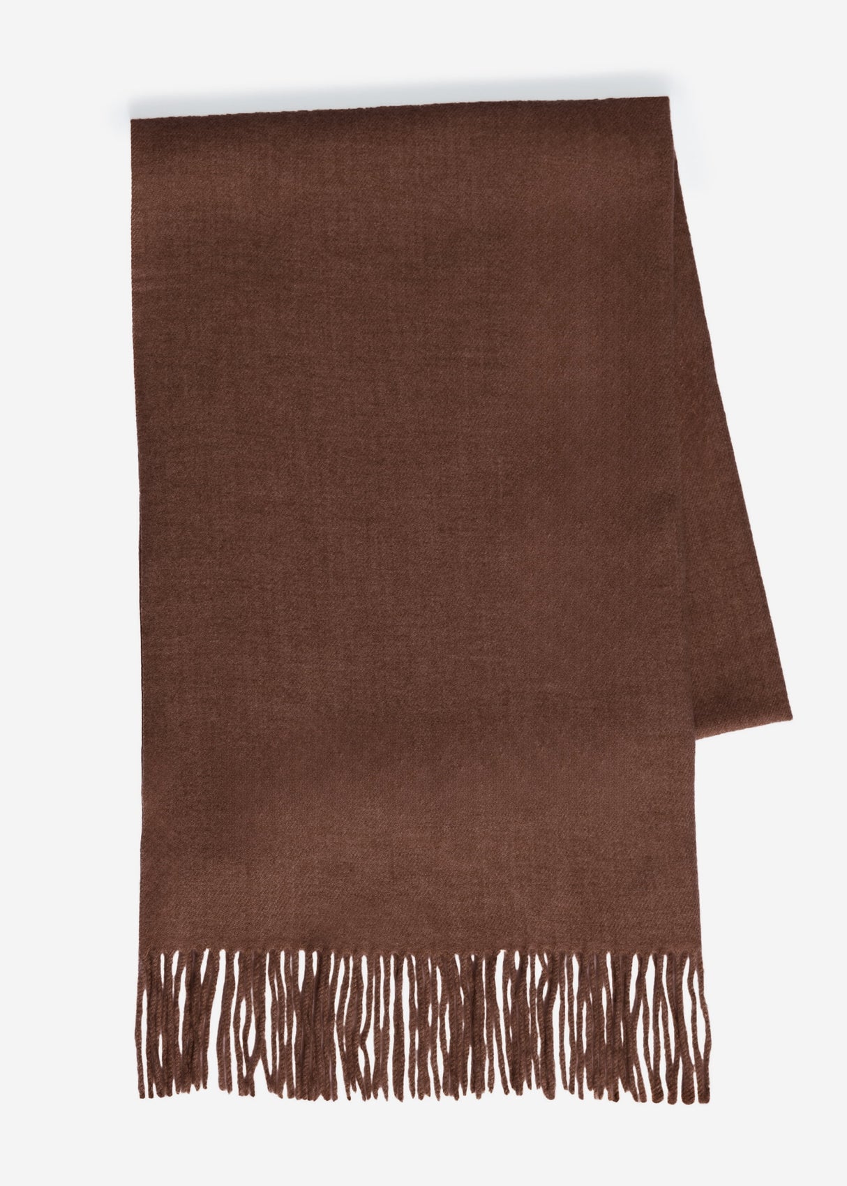 Weicher Schal aus Viskose und Woll-Mix - dunkelbraun