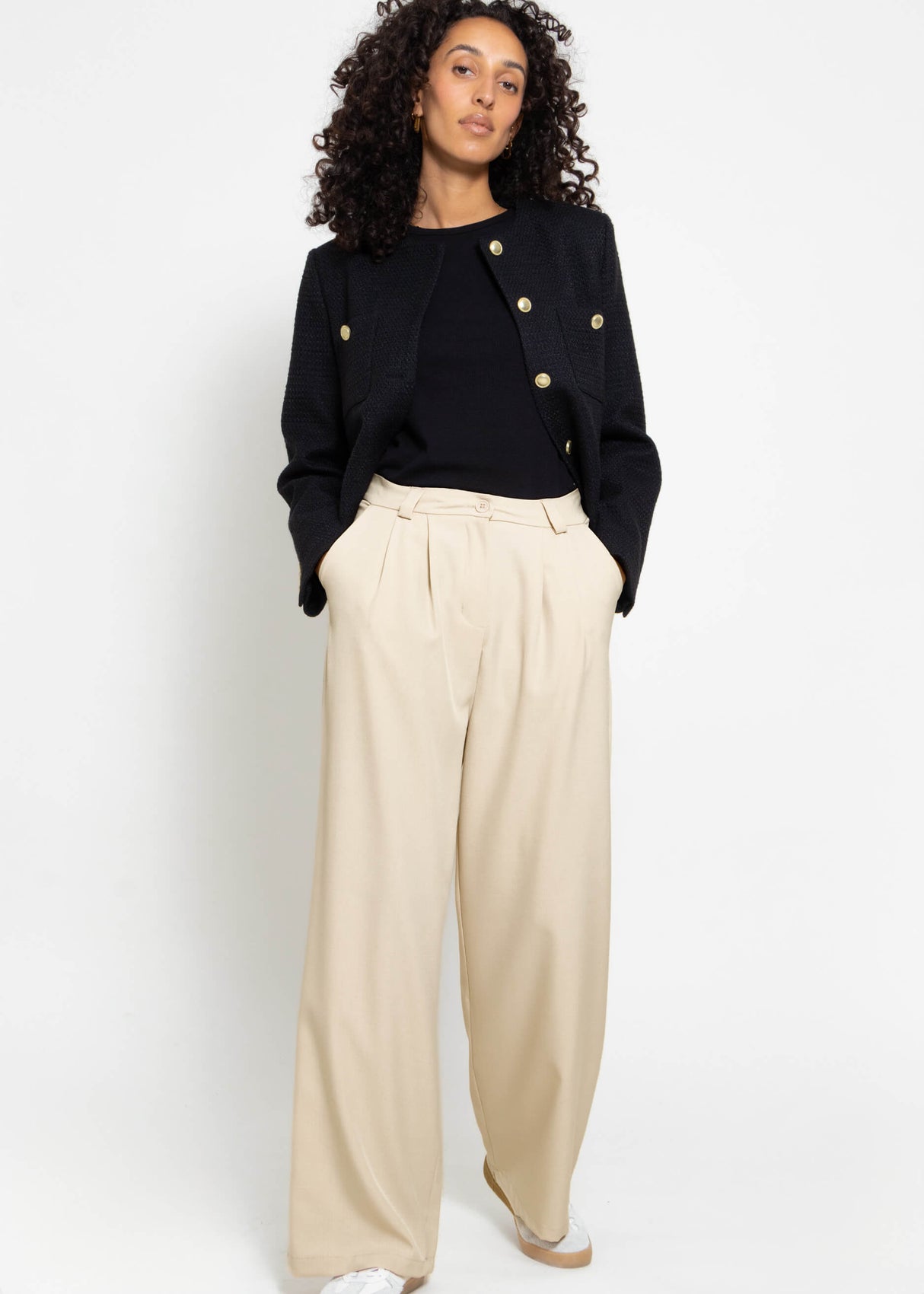 Ribbed tank top - black