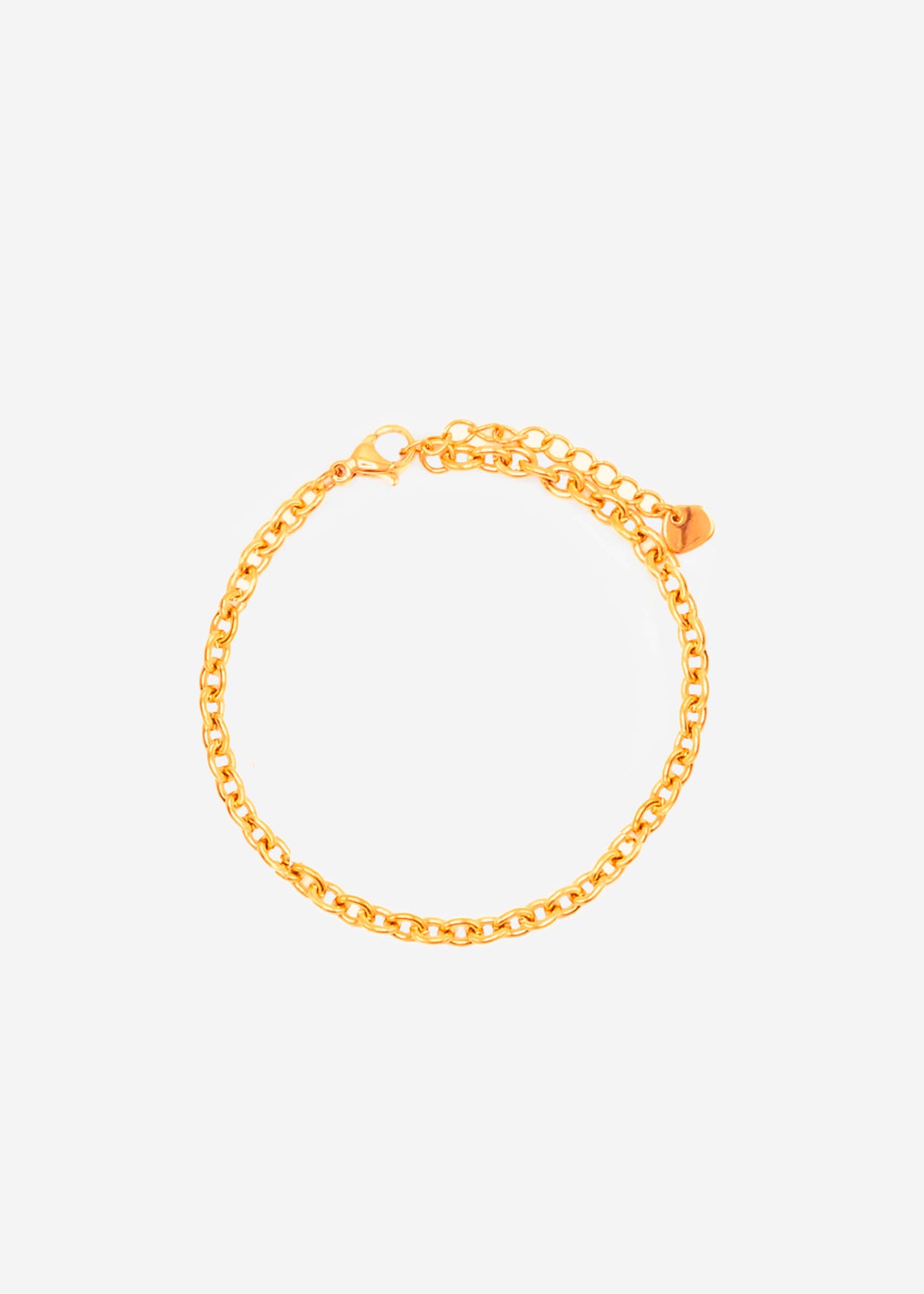 Bracelet with fine chain links - gold