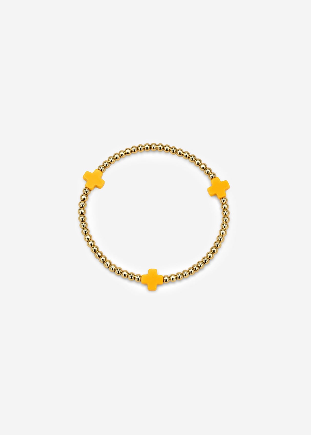 Armband mit gelben Schmucksteinen - gold