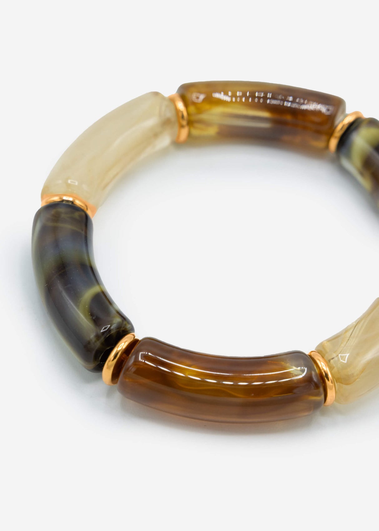 Armband mit Perlen - braun