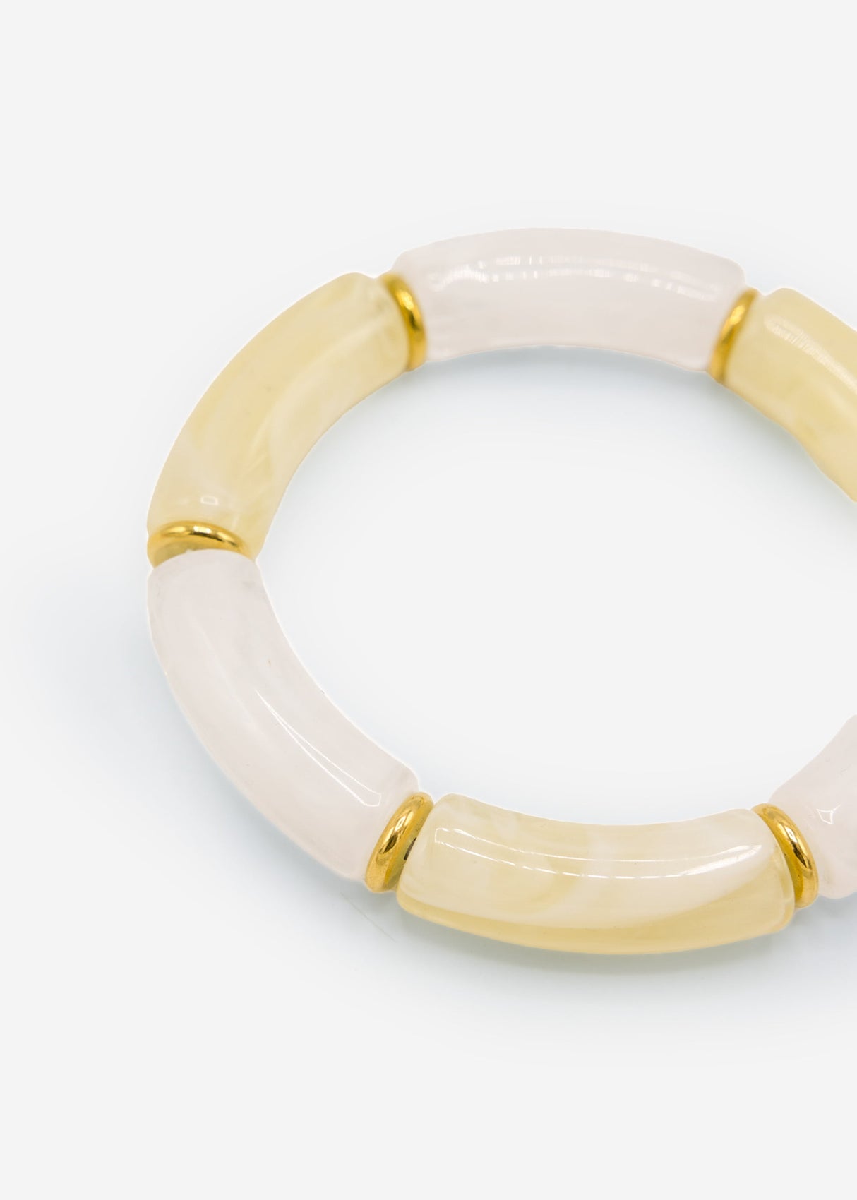 Armband mit Perlen - offwhite