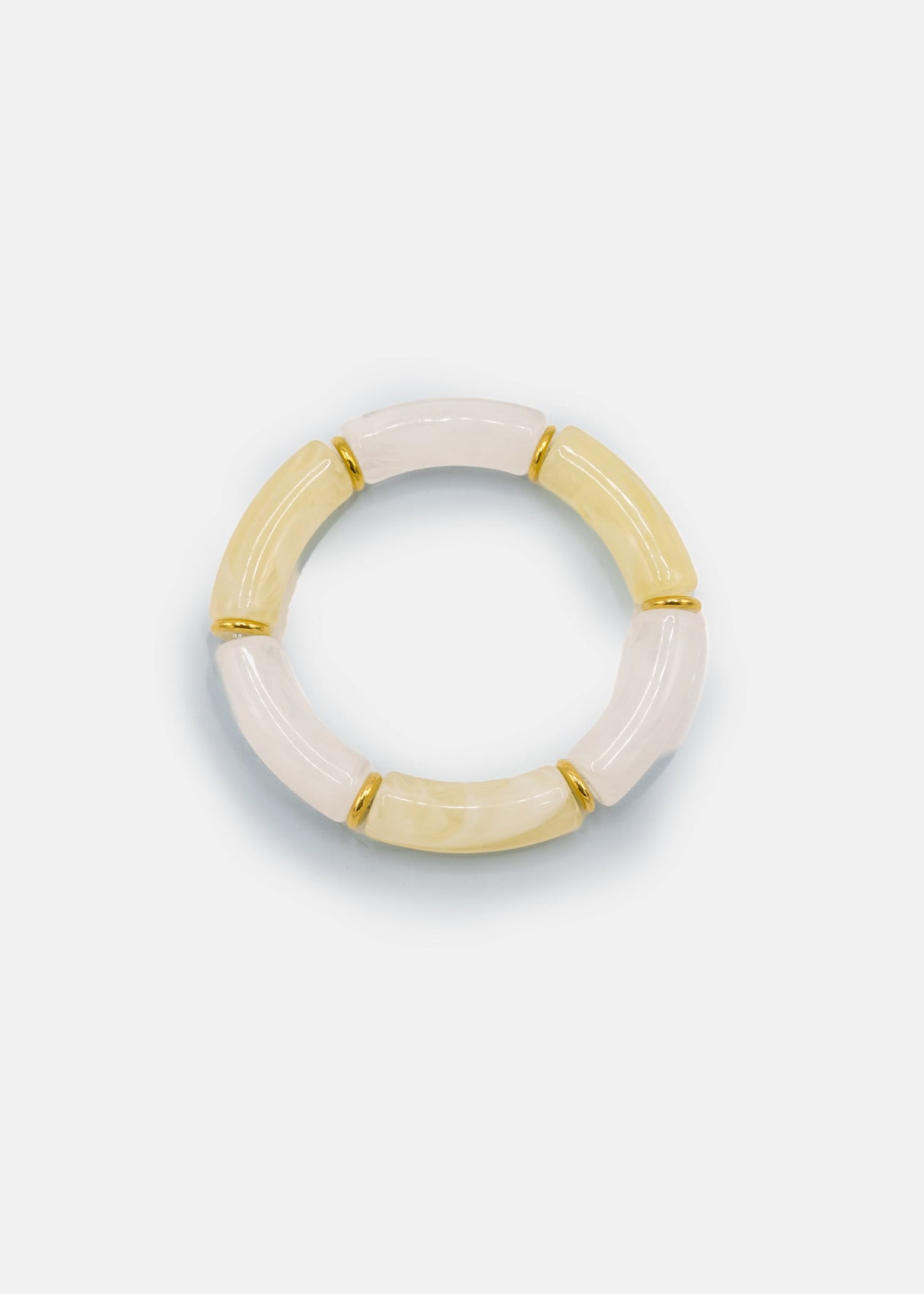 Armband mit Perlen - offwhite