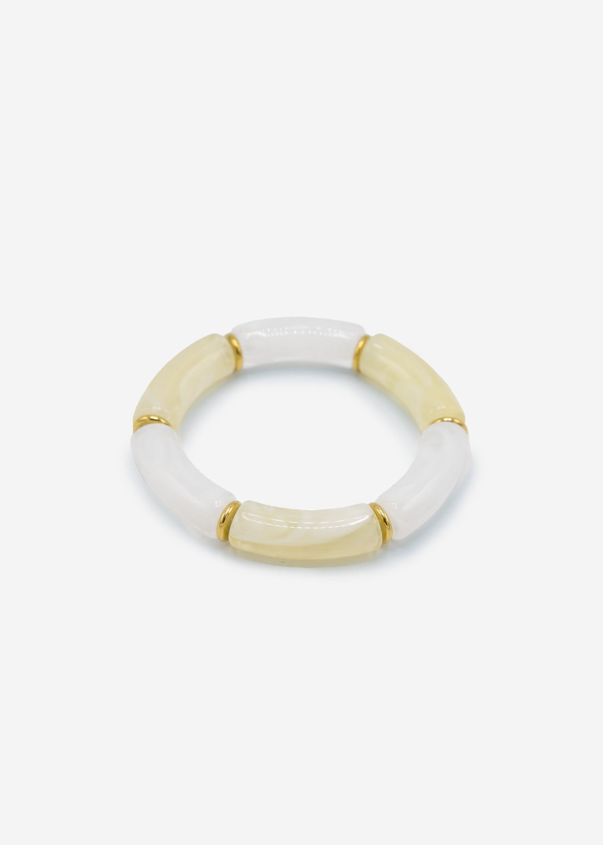 Armband mit Perlen - offwhite