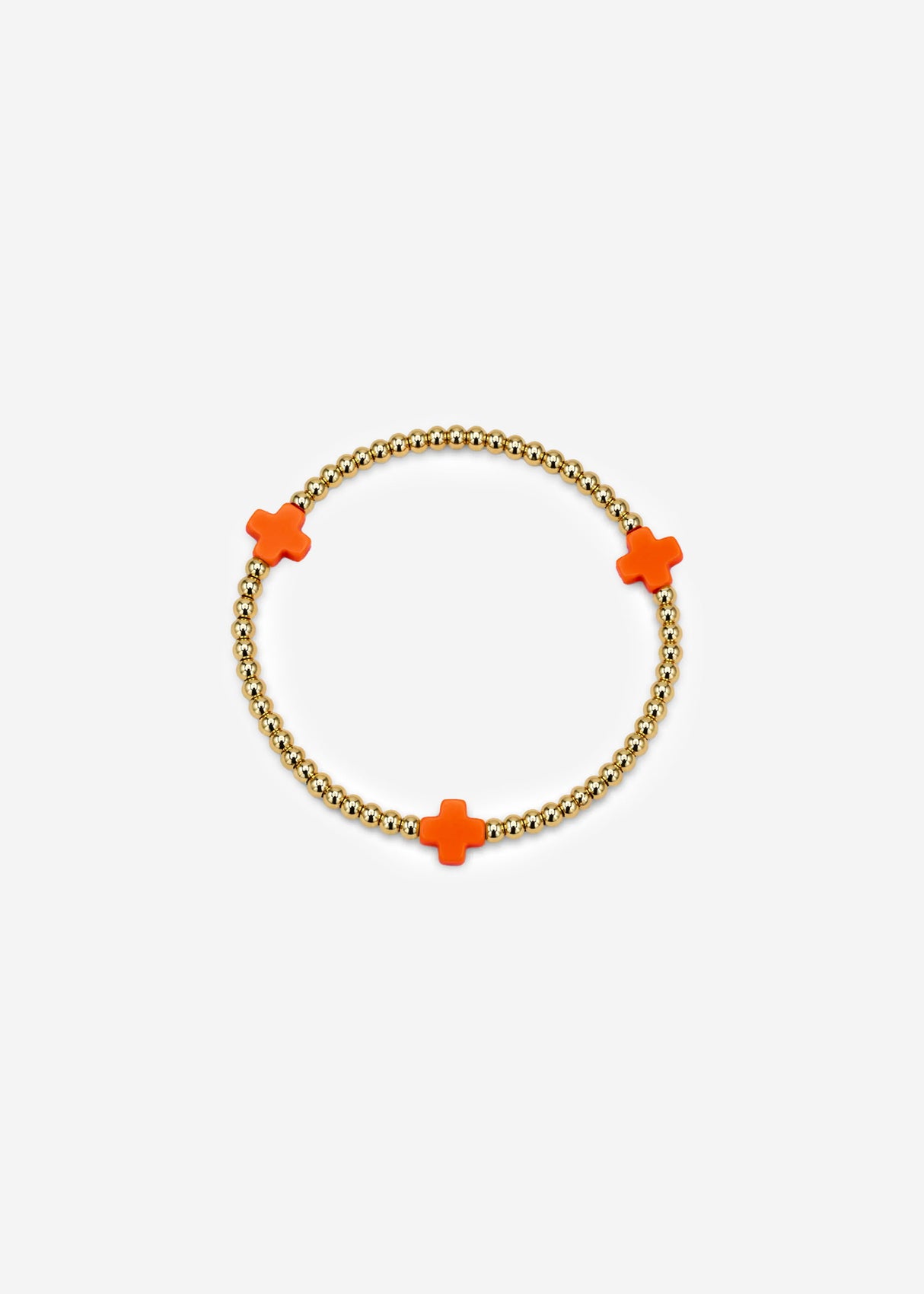 Armband mit roten Schmucksteinen - gold