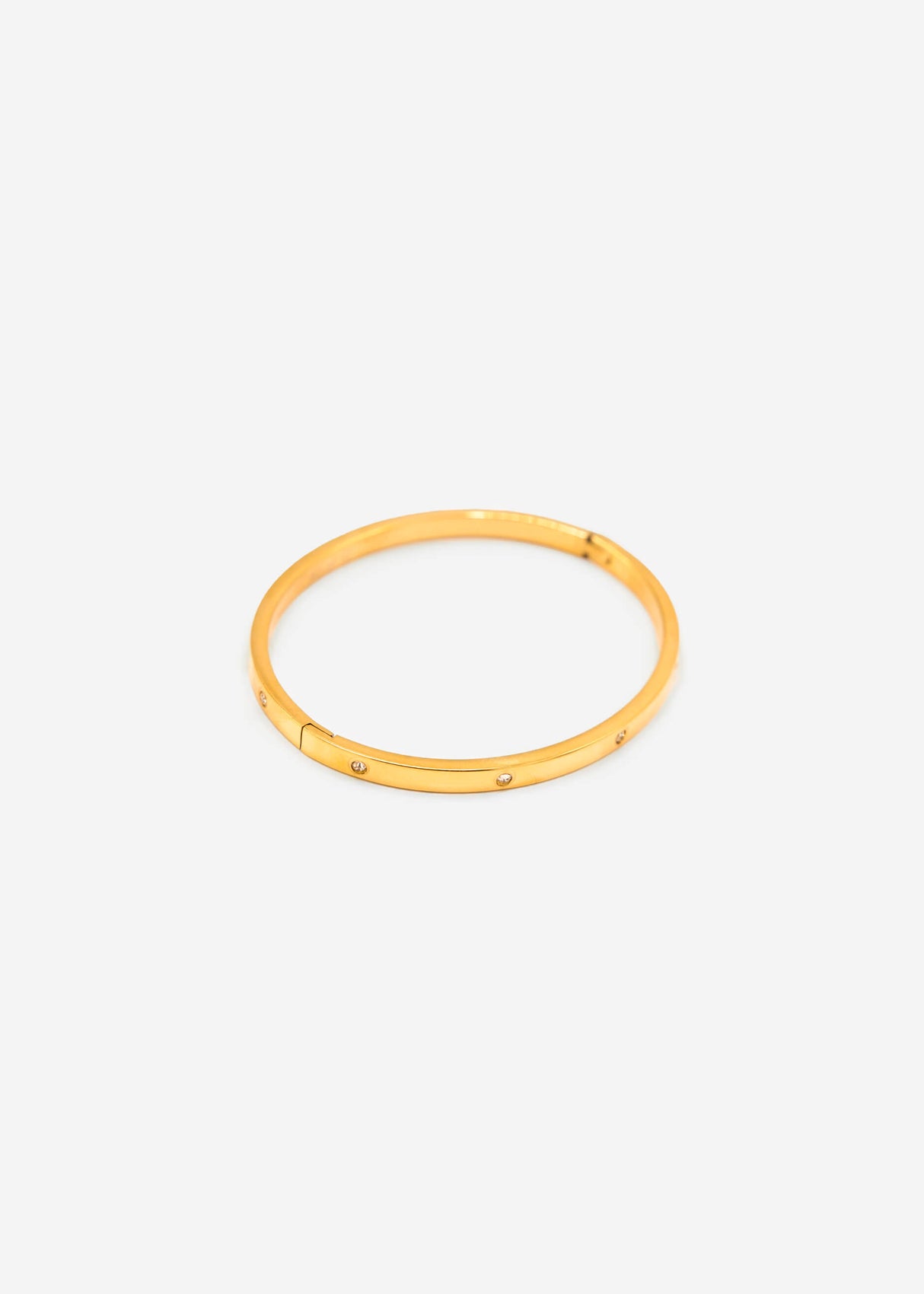 Bangle with glitter stones - gold