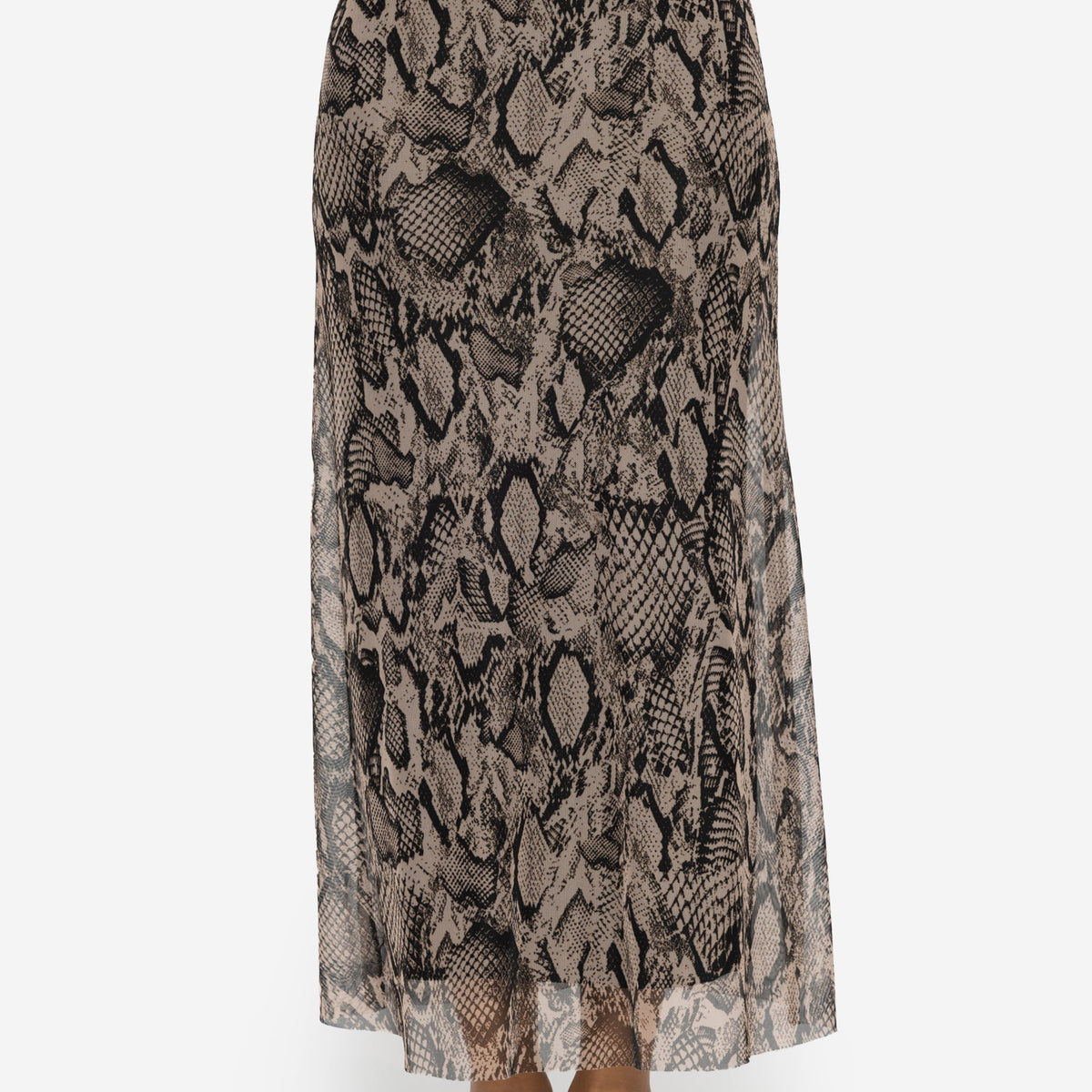Mesh-Rock mit Snake Print
