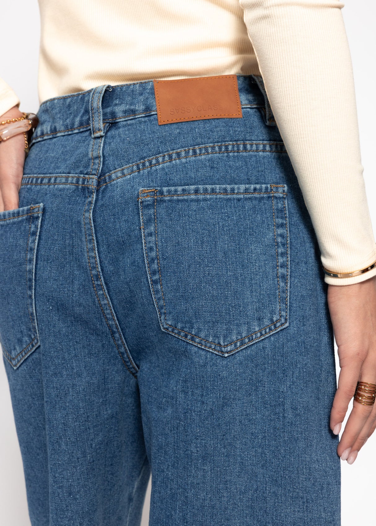 Bermuda Jeans Shorts - blau