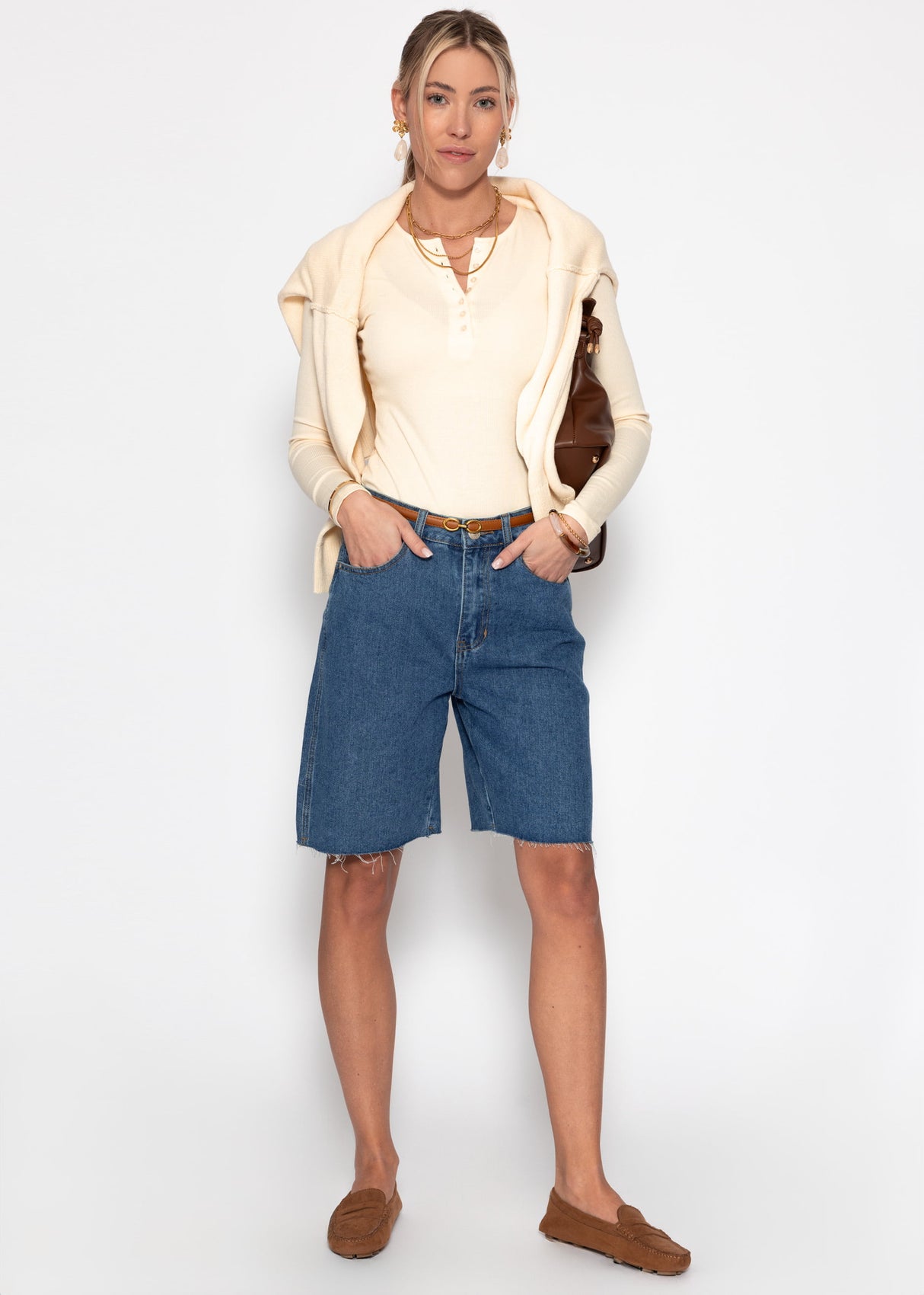 Bermuda Jeans Shorts - blau
