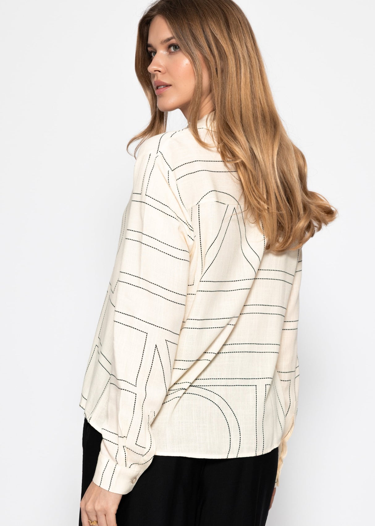 Blouse with print - cream